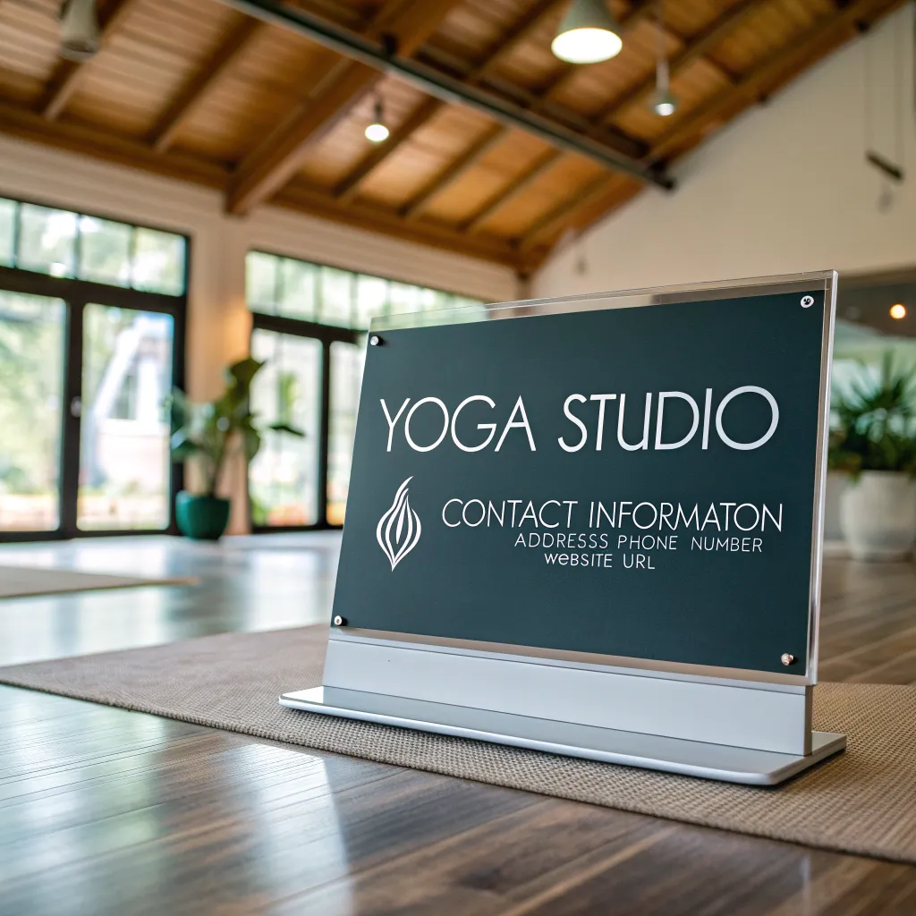 Yoga contact information display